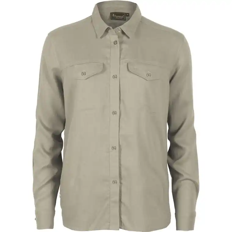Begränsat antal Pinewood Värnamo InsectSafe Linen L/S SHIRT W Linen Beige