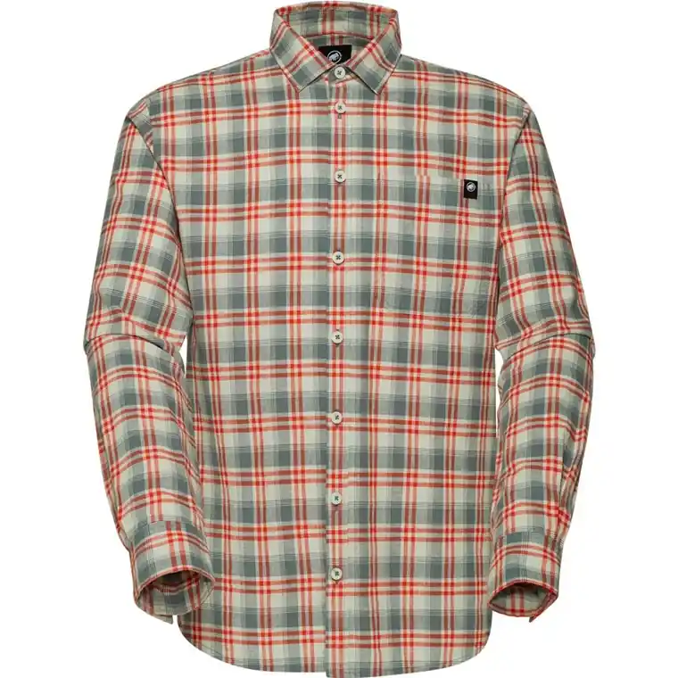 Beställ idag Mammut Trovat Summer Longsleeve Shirt Men Silver Sage/Mammut Red