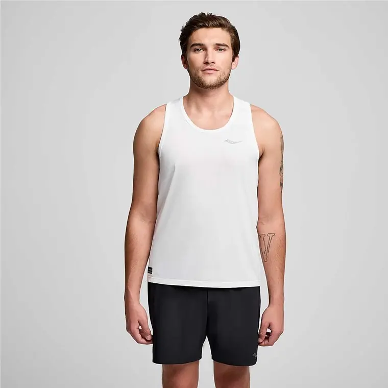 Kampanjpris Saucony Stopwatch Singlet Men White
