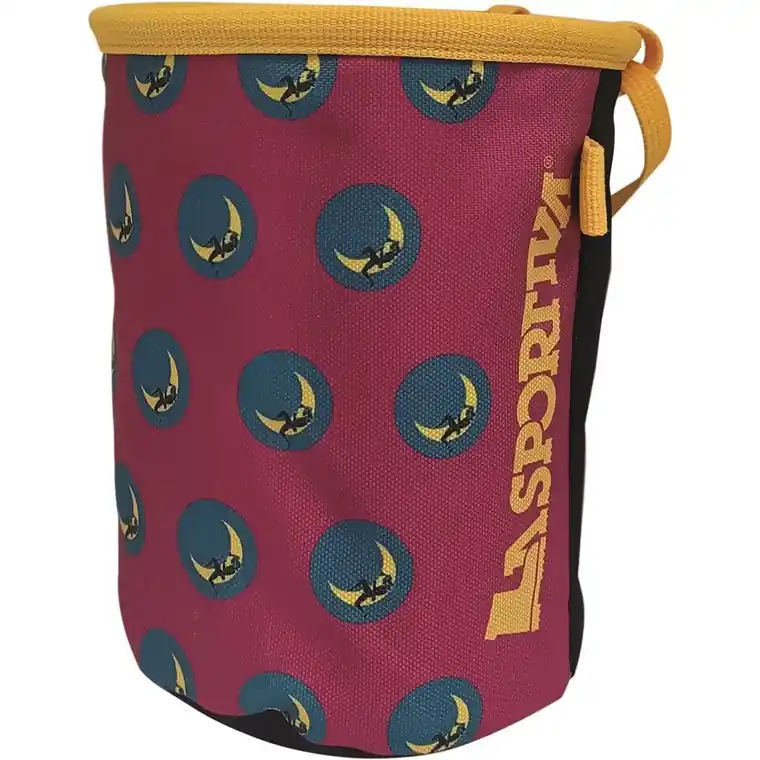 Billig La Sportiva Climbing On The Moon Chalk Bag Fucsia/Giallo