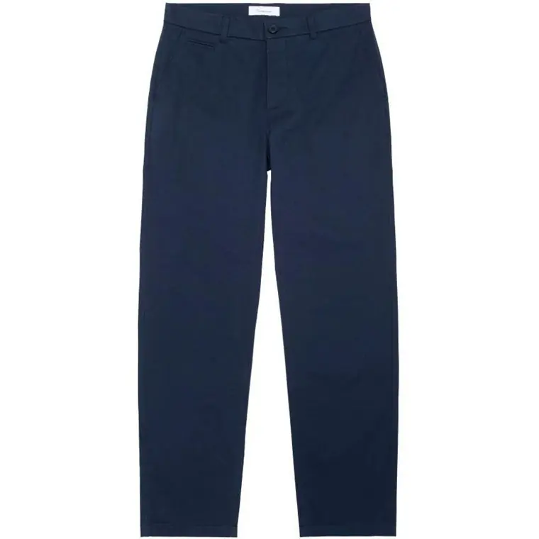 KnowledgeCotton Apparel Chuck Regular Chino Twill Pants Total Eclipse Populär