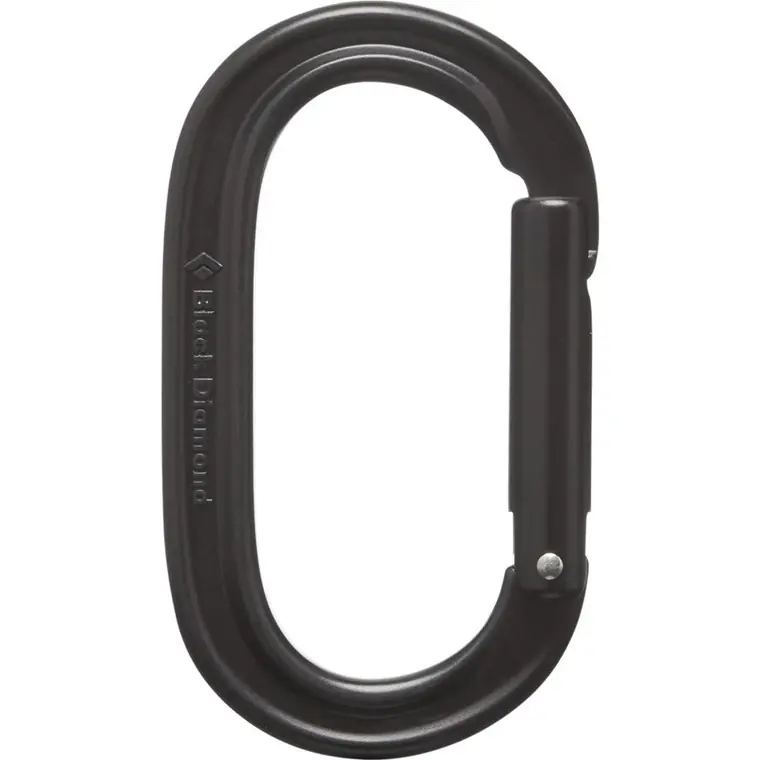 Snabb leverans Black Diamond Oval Keylock Carabiner Black
