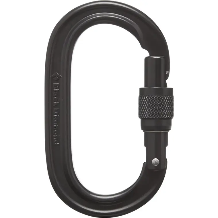 Köp online Black Diamond Oval Keylock Scrwgt Carabiner Black