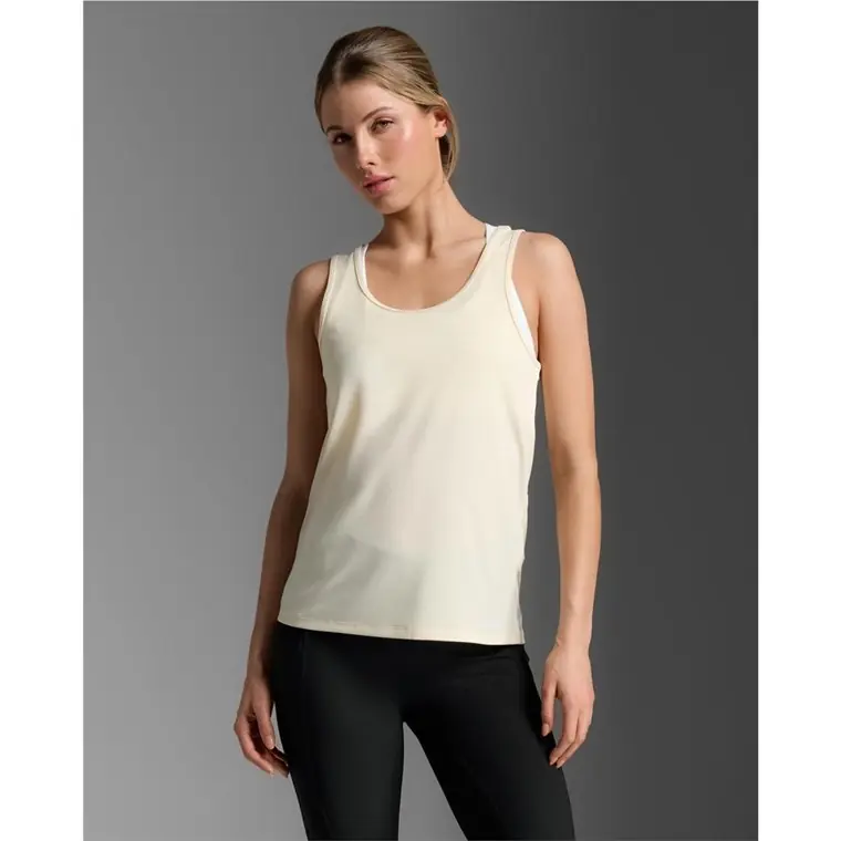 2XU Aero Singlet Pixel Lemon/White Reflective Trygg betalning
