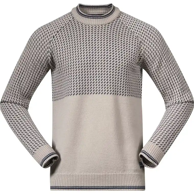 Bergans Alvdal Wool Jumper Men Sandstone/Navy Blue Köp nu