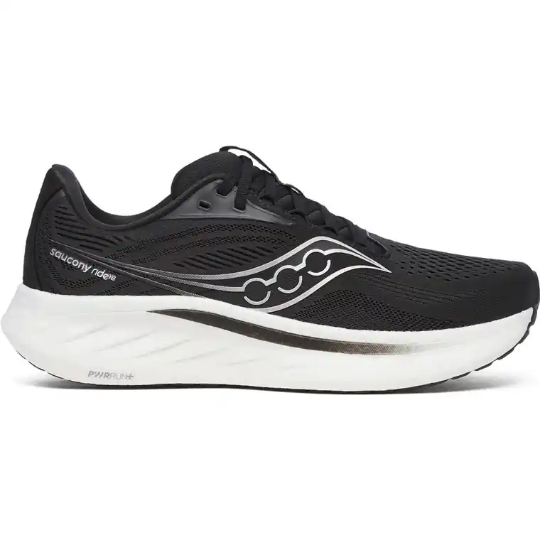 Fri frakt Saucony Ride 18 Wide M Black/White