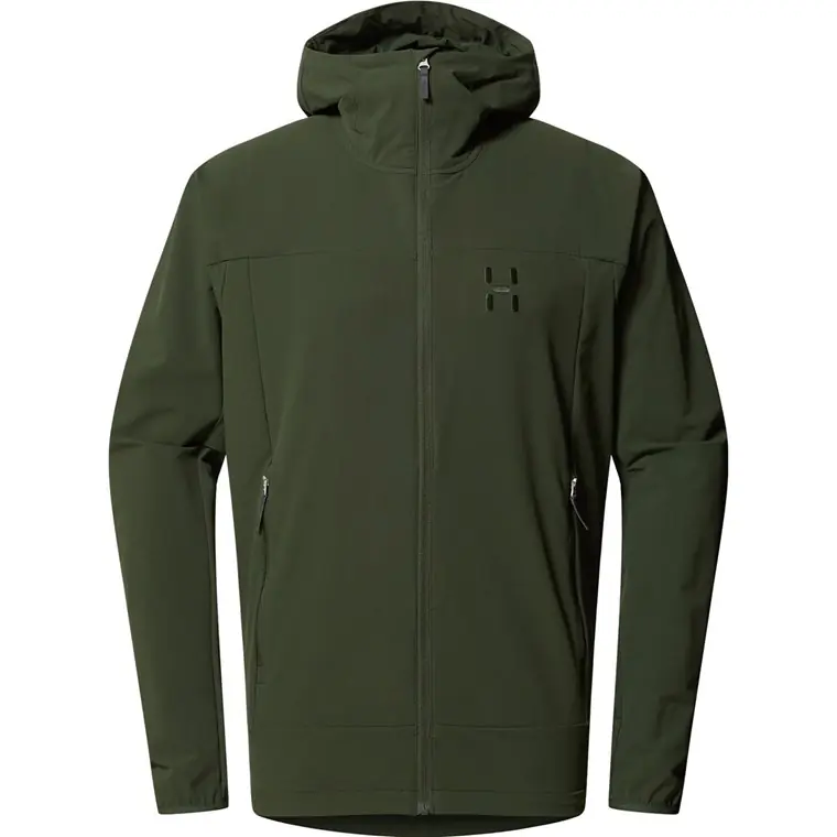 Beställ idag Haglöfs Rosson Softshell Hood Men Seaweed Green