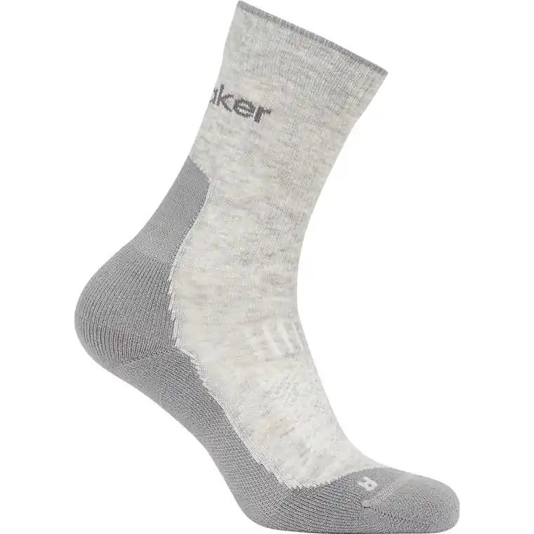 Icebreaker Men Merino Hike+ Light Crew Blizzard Hthr/Alloy Populär