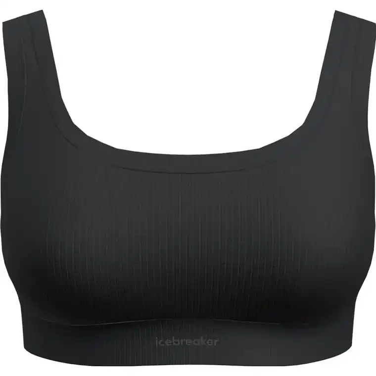 Billig Icebreaker Women Merino Blend Rib Lotus Bra Black