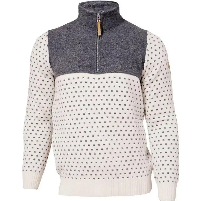 Populärt val Ivanhoe Sverre half zip Off White