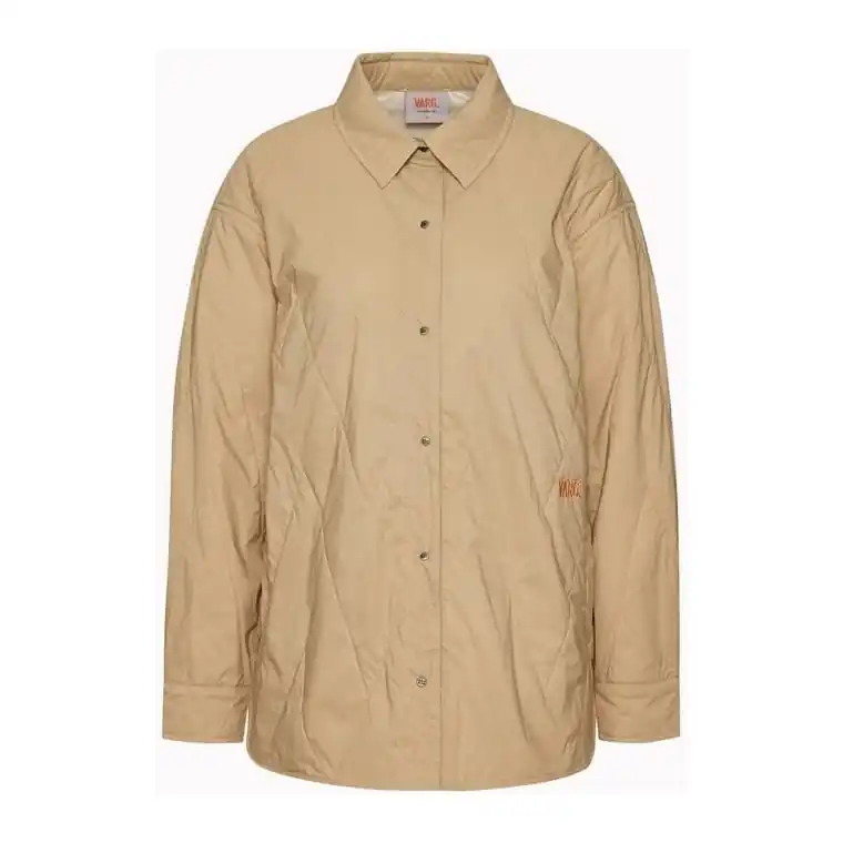 Varg W Lillå Padded Shirt Drift Wood Beige Fynd