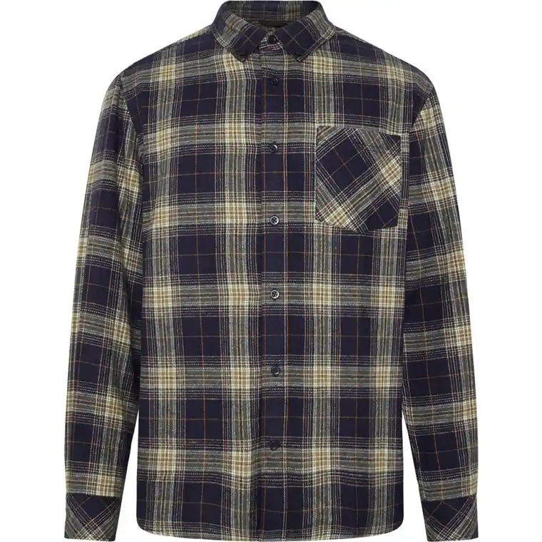 KnowledgeCotton Apparel Organic Cotton Checked Flannel Shirt GOT Blue Check I lager