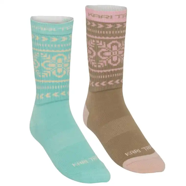 Snabb leverans Kari Traa Puffin Sock 2Pk Bright Turquoise