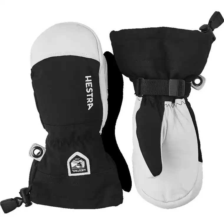 Endast idag Hestra Army Leather Heli Ski Mittens Kids Black