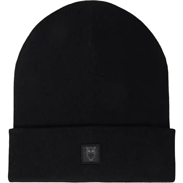 Kampanjpris KnowledgeCotton Apparel Wool Beanie RWS anie Black Jet