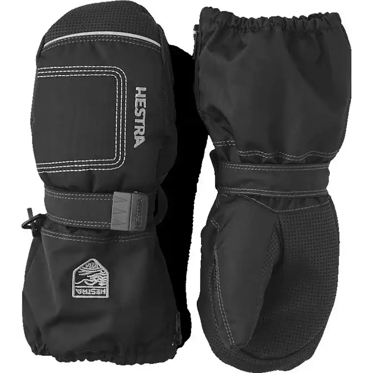 Hestra Baby Zip Long Mittens Kids Black/Black Köp nu
