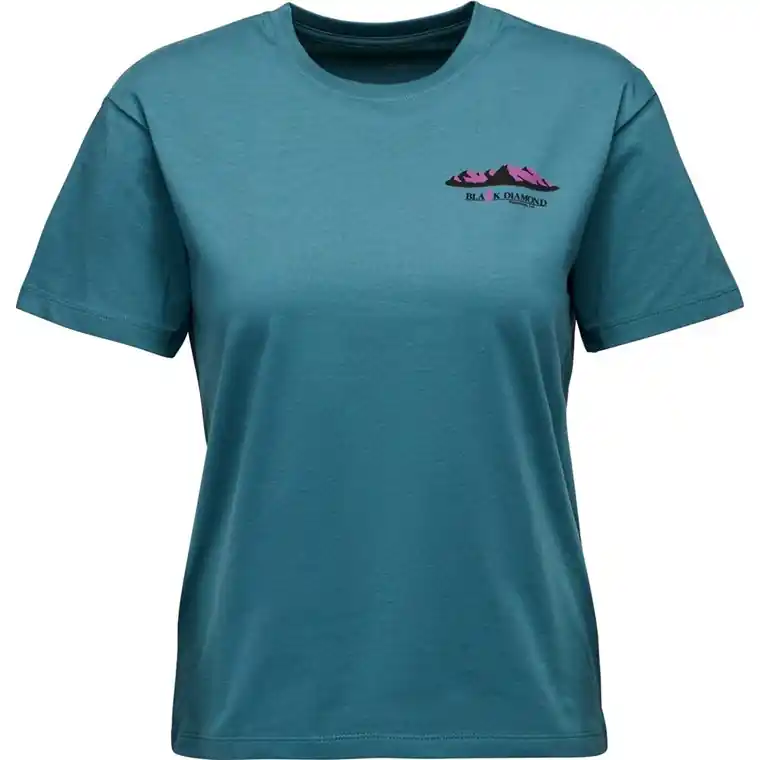 Begränsat erbjudande Black Diamond W Mountainscape Ss Tee Creek Blue