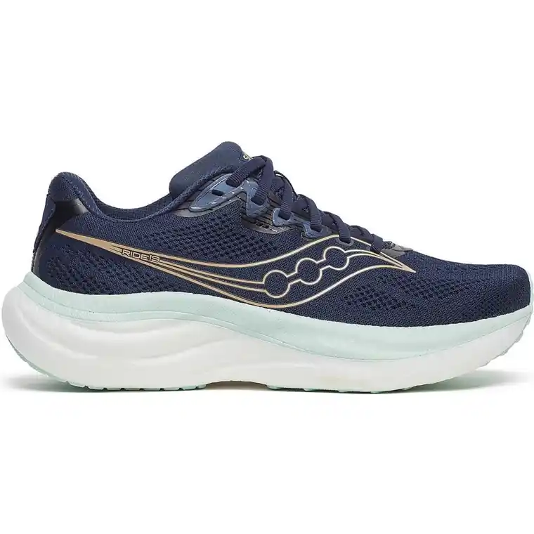 Saucony Ride 19 Dam Navy/Aqua Fri frakt