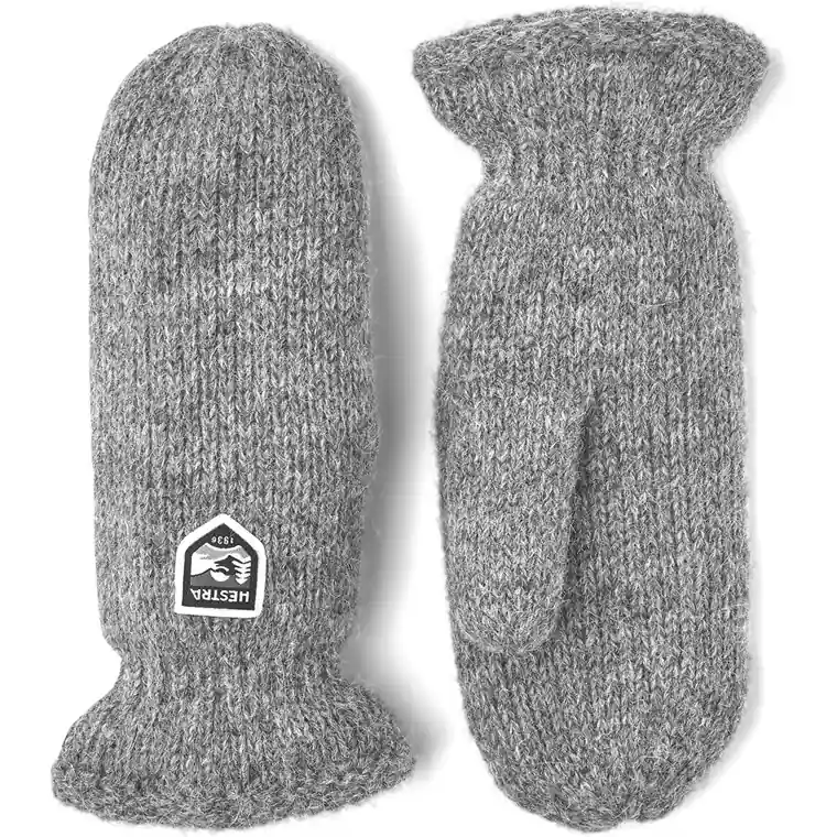 Hestra Basic Wool Mitt Grey Extra rabatt