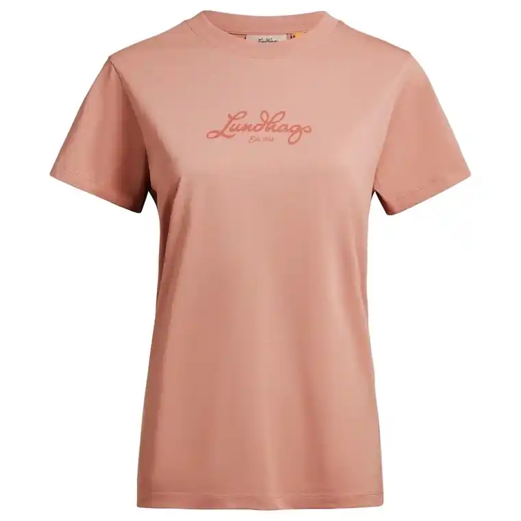 Lundhags Järpen Logo T-shirt W Stone Pink Snabb frakt