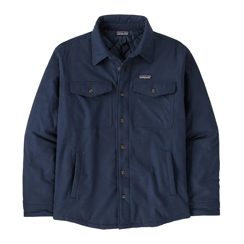 Patagonia Men's Lw Insulated Fjord Flannel Shirt New Navy Billigare