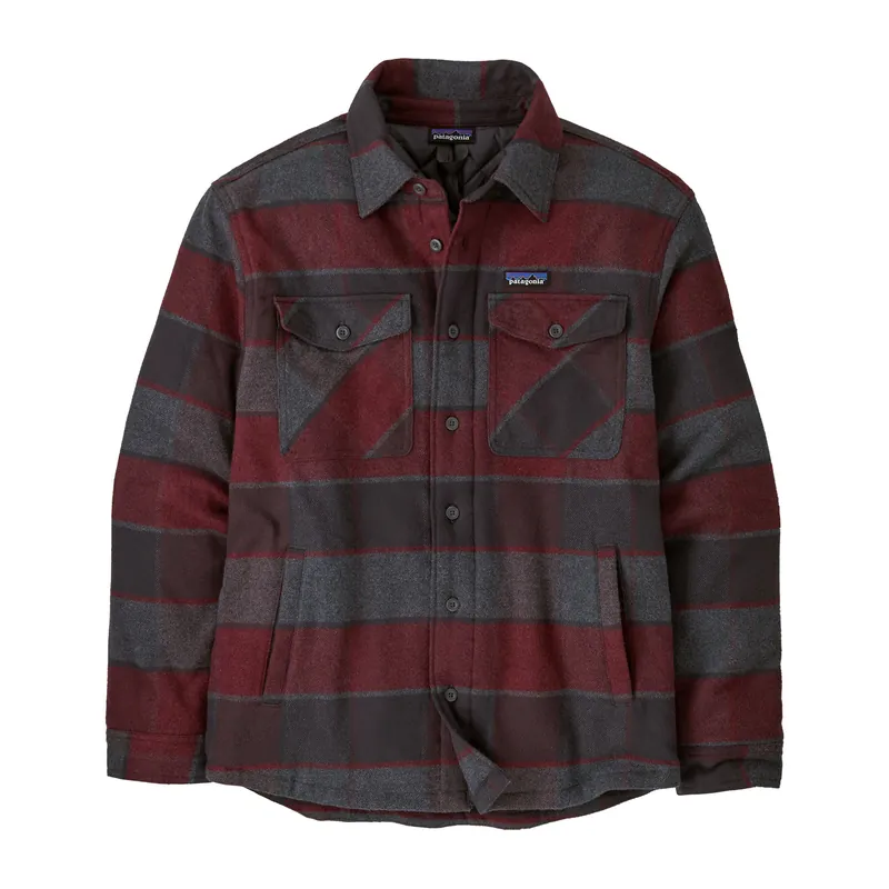 Endast idag Patagonia Men's Lw Insulated Fjord Flannel Shirt William: Ink Black