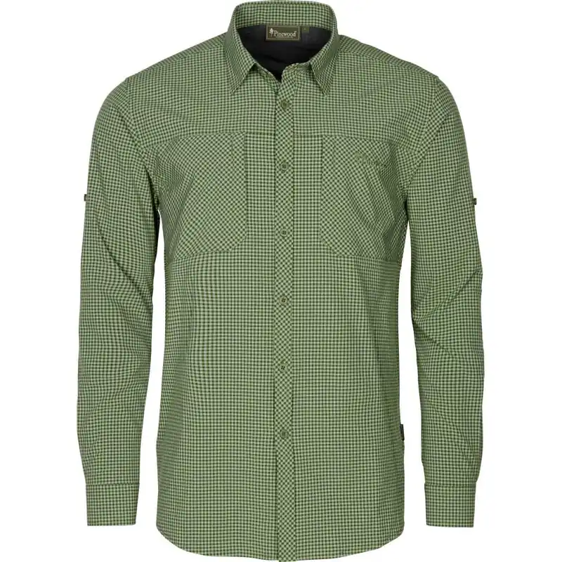 Lägg i varukorgen Pinewood Men's Insectsafe Long Sleeve Shirt Pine Green/Off White