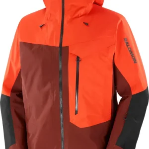 Erbjudande Salomon Men's Moon Patrol GORE-TEX Jacket Cherry Tomato / Rum Raisin / Deep Black