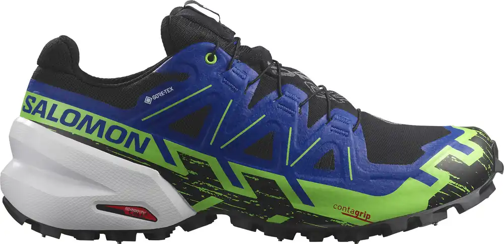 Begränsat antal Salomon Unisex Spikecross 6 GORE-TEX Black/Surf The Web/Green Gecko