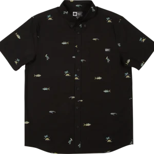 Köp online Salty Crew Men's Markets Ss Woven Black/Gold