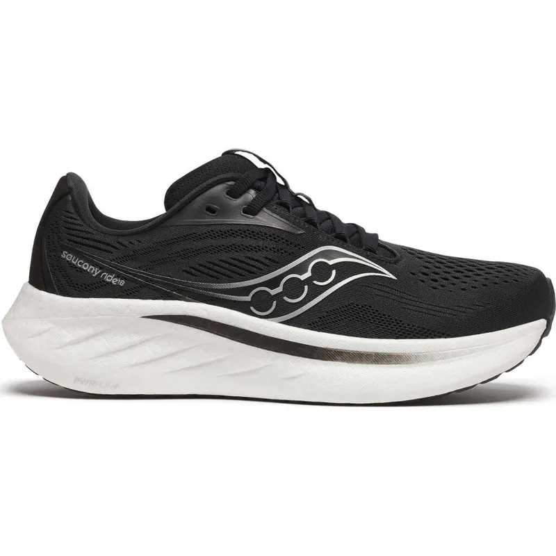 Saucony Women's Ride 18 Black/white Handla nu
