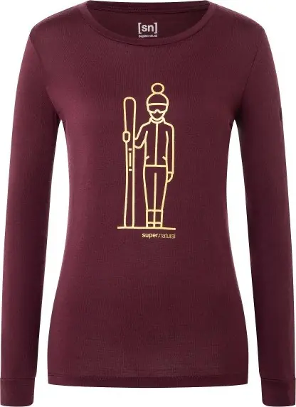 Nyhet super.natural Women's Skianto Long Sleeve Wine Tasting/Gold