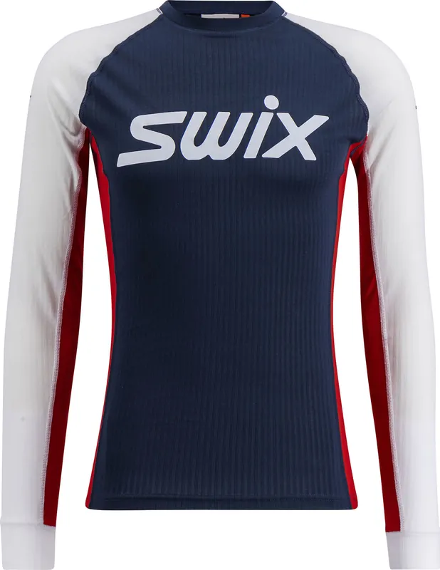 Swix Men's RaceX Classic Long Sleeve Dark Navy/Bright White Rea