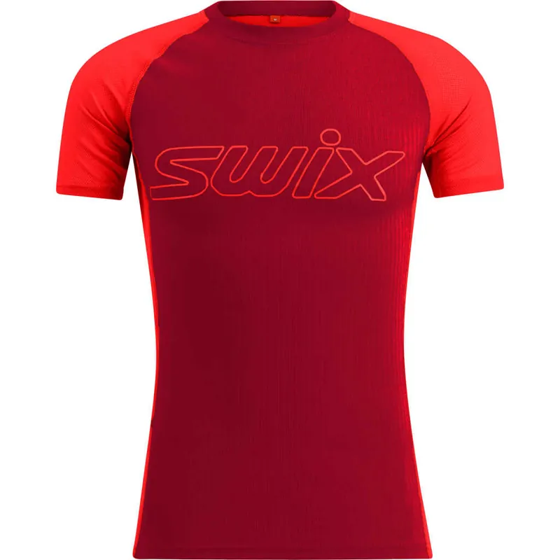 Swix Men's RaceX Light Short Sleeve Swix Red/Fiery Red Lågt pris