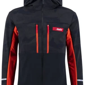 Swix Men's Surmount Soft Shield Jacket Black/Fiery Red Kundfavorit
