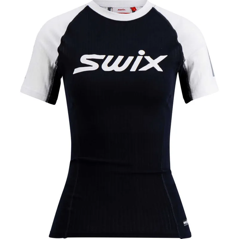 Nedsatt pris Swix Women's Roadline RaceX Short Sleeve Black/Bright White