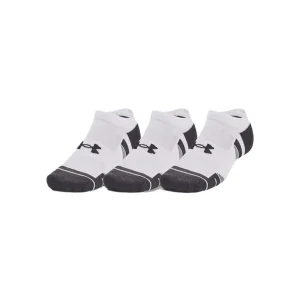 Under Armour Unisex UA Performance Tech 3pk No Show Socks White Populär