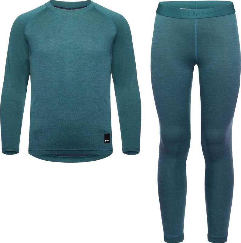 Bästa pris Urberg Juniors' Selje Merino-Bamboo Set Mediterranea/Blue Nights