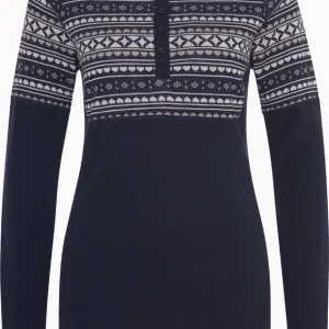 Endast idag Varg Women's Blanktjärn Merino Wool Jersey Blueberry Blue With Glacier