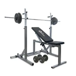 Beställ nu Bänk, Ställning, Skivstångsset & Hantelset 65 kg, JTC Power