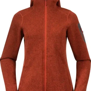 Begränsat antal Bergans Women's Kamphaug Knitted Hoodie Brick