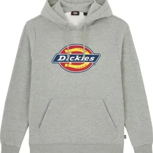 Dickies Men's Icon Logo Hoodie Grey Melange Sista chansen