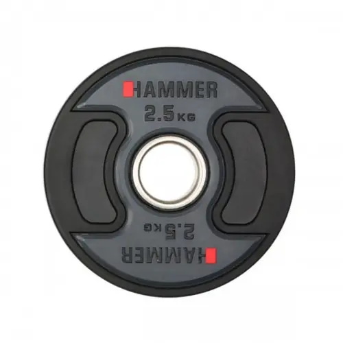 Gummiklädd internationell viktskiva Hammer 2,5 kg Fynd