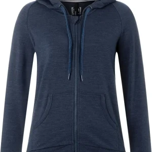 Nyhet super.natural Women's Essential Zip Hoodie Blue Iris Melange