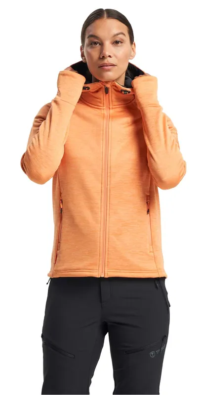 Snabb leverans Tenson Women's TXlite Hoodie Zip Apricot Crush