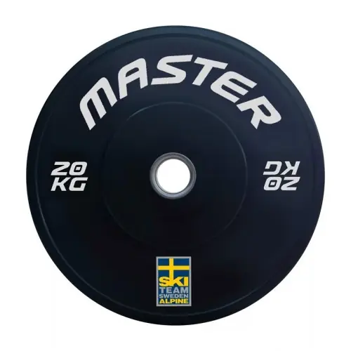 Viktskiva Master Fitness SkiTeam Bumperplate 20,0 kg Begränsad tid