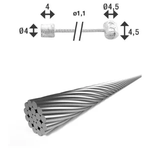 XLC Växelvajer SH-X15 Dual nippel (4x4 mm and 45x45 mm) Campagnolo/SRAM/Shimano 2500 mm Beställ idag