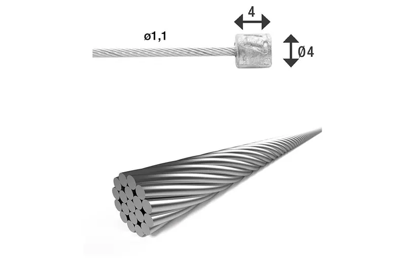 XLC Växelvajer SH-X17 Single nippel (4x4 mm) Campagnolo/SRAM/Shimano 4000 mm Handla nu