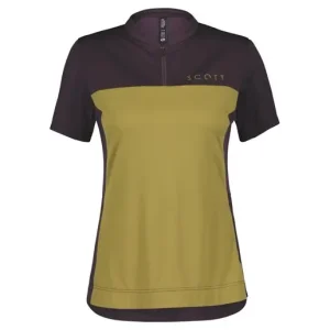 Kundfavorit SCOTT Tröja Dam Trail Flow Zip SS Dark Purple/Mud Green