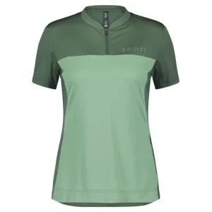 SCOTT Tröja Dam Trail Flow Zip SS Smoked Green/Glade Green Reapris
